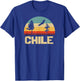 Retro Colours Mountains and Mountains Chile T-Shirt - T-Shirt | Royal
