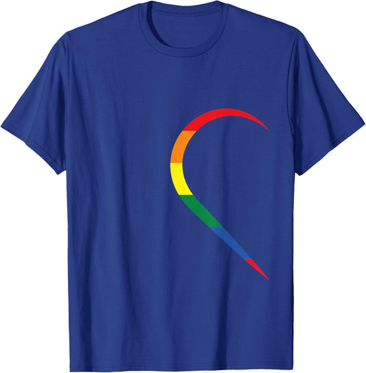 LGBT Half Heart Love Couple Gay Pride Month T-Shirt - T-Shirt | Royal