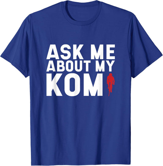 King Of Mountains KOM Road Bike Jersey Men's Road Cyclist T-Shirt - T-Shirt | Royal