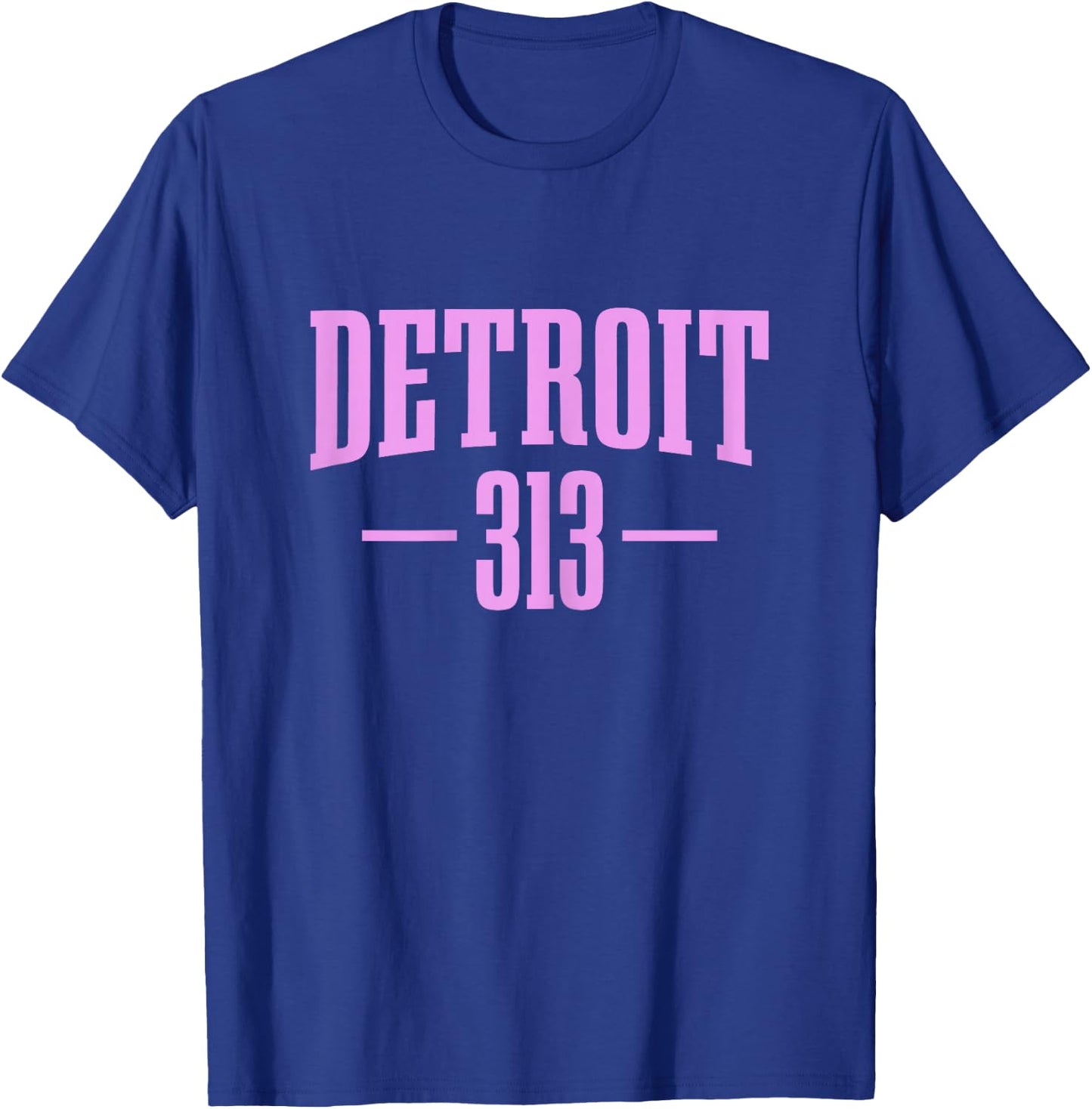 Detroit Michigan 313 Area Code Pride Retro T-Shirt - T-Shirt | Royal