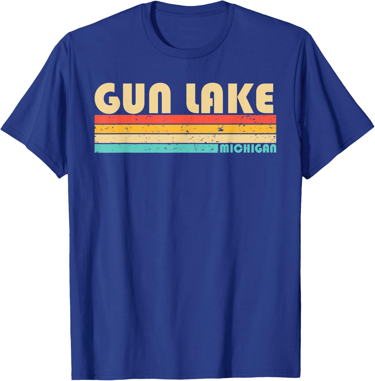 GUN LAKE MICHIGAN Funny Fishing Camping Summer Women T-Shirt - T-Shirt | Royal