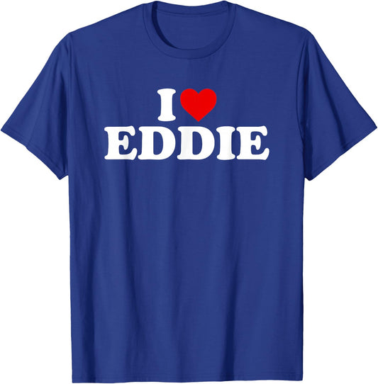 I Love Eddie - Heart T-Shirt - T-Shirt | Royal