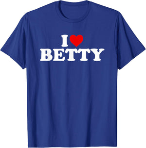 I Love Betty - Heart T-Shirt - T-Shirt | Royal
