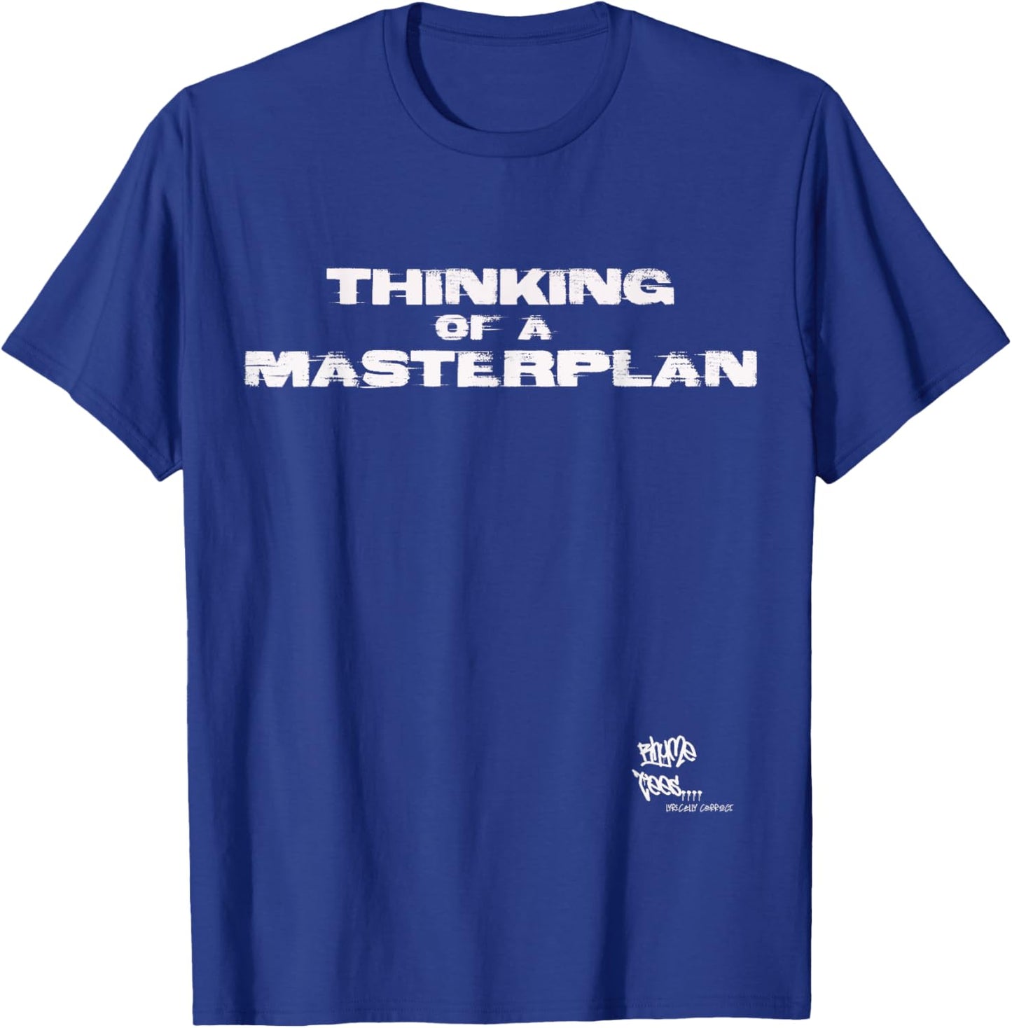 OLD SCHOOL RAP HIP HOP Merch Masterplan Quote 80s Lyric T-Shirt - T-Shirt | Royal