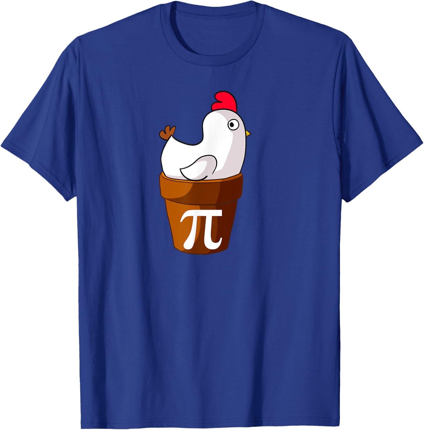 Miftees Pi Day Chicken Pot Pi Funny Cartoon Chicken Pot Pi T-Shirt - T-Shirt | Royal