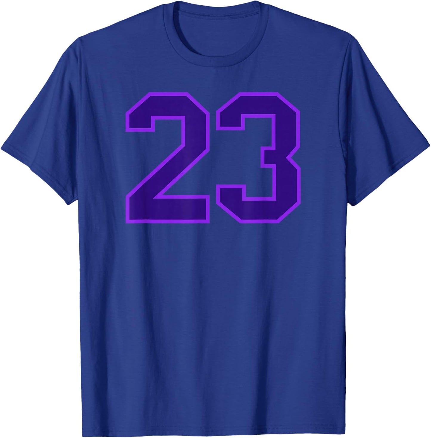 Purple Sports Team Number 23 T-Shirt - T-Shirt | Royal