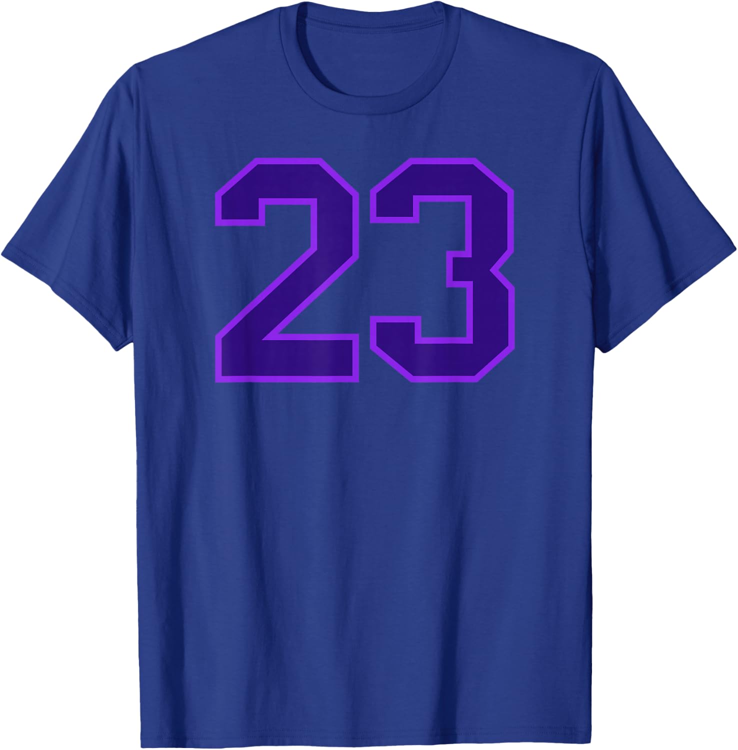 Purple Sports Team Number 23 T-Shirt - T-Shirt | Royal