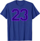 Purple Sports Team Number 23 T-Shirt - T-Shirt | Royal