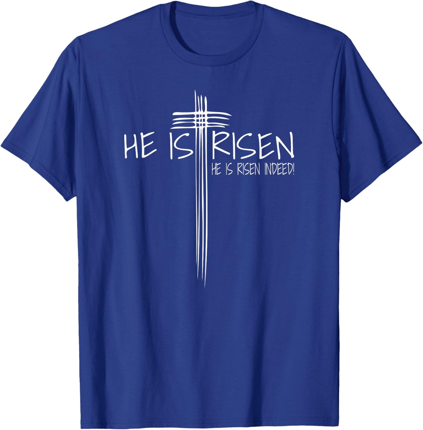 He Is Risen EASTER Jesus Resurrection Christian Faith Gift T-Shirt - T-Shirt | Royal