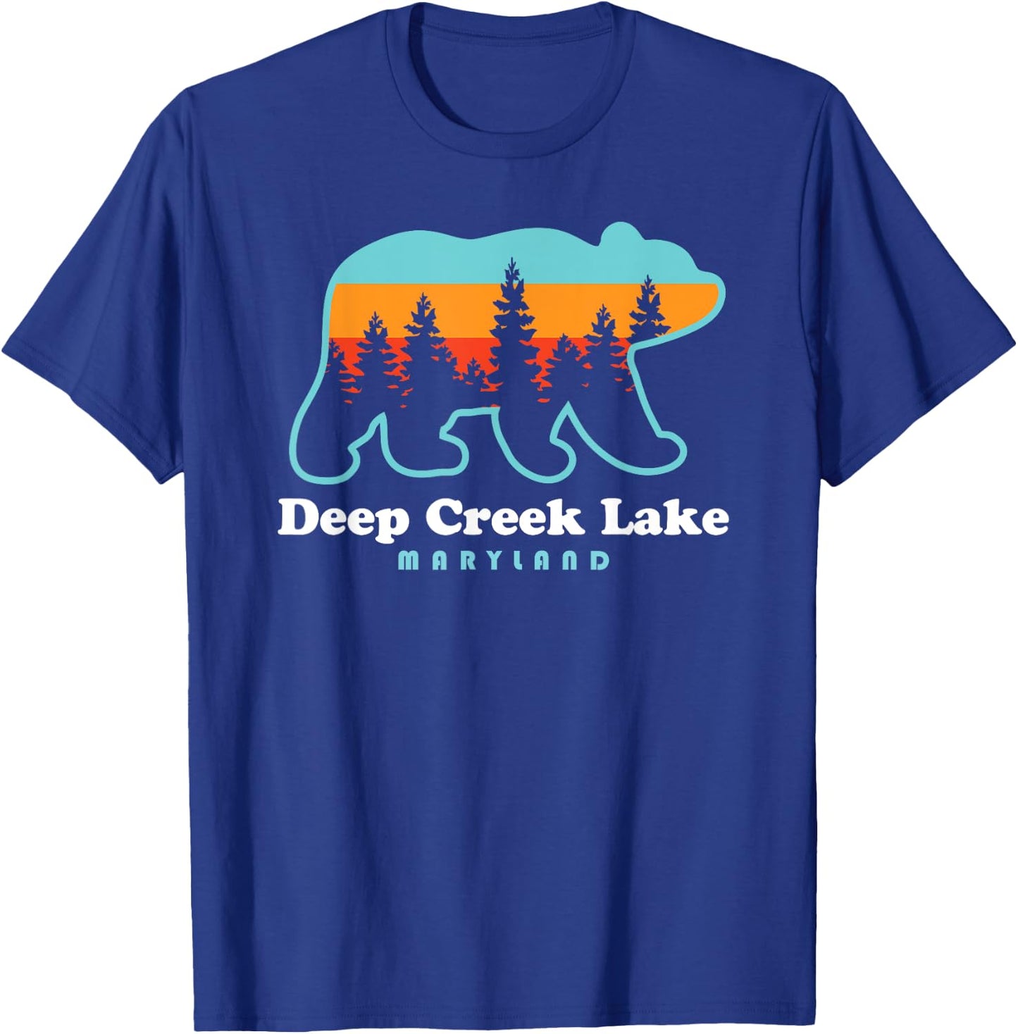 Deep Creek Lake Maryland Bear Deep Creek Lake T-Shirt - T-Shirt | Royal