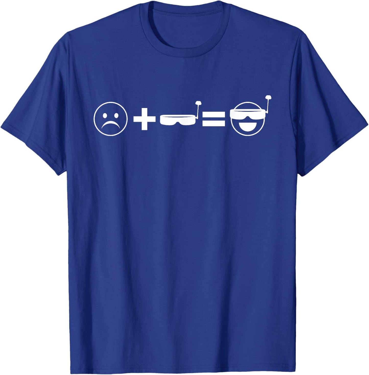 Sad Plus FPV Glasses are synonymous with Happy Freestyle T-Shirt - T-Shirt | Royal