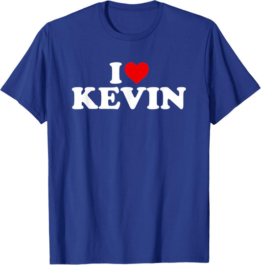 I Love Kevin - Heart T-Shirt - T-Shirt | Royal