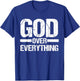 God Over Everything Jesus Christian Faith Church Pastor Gift T-Shirt - T-Shirt | Royal