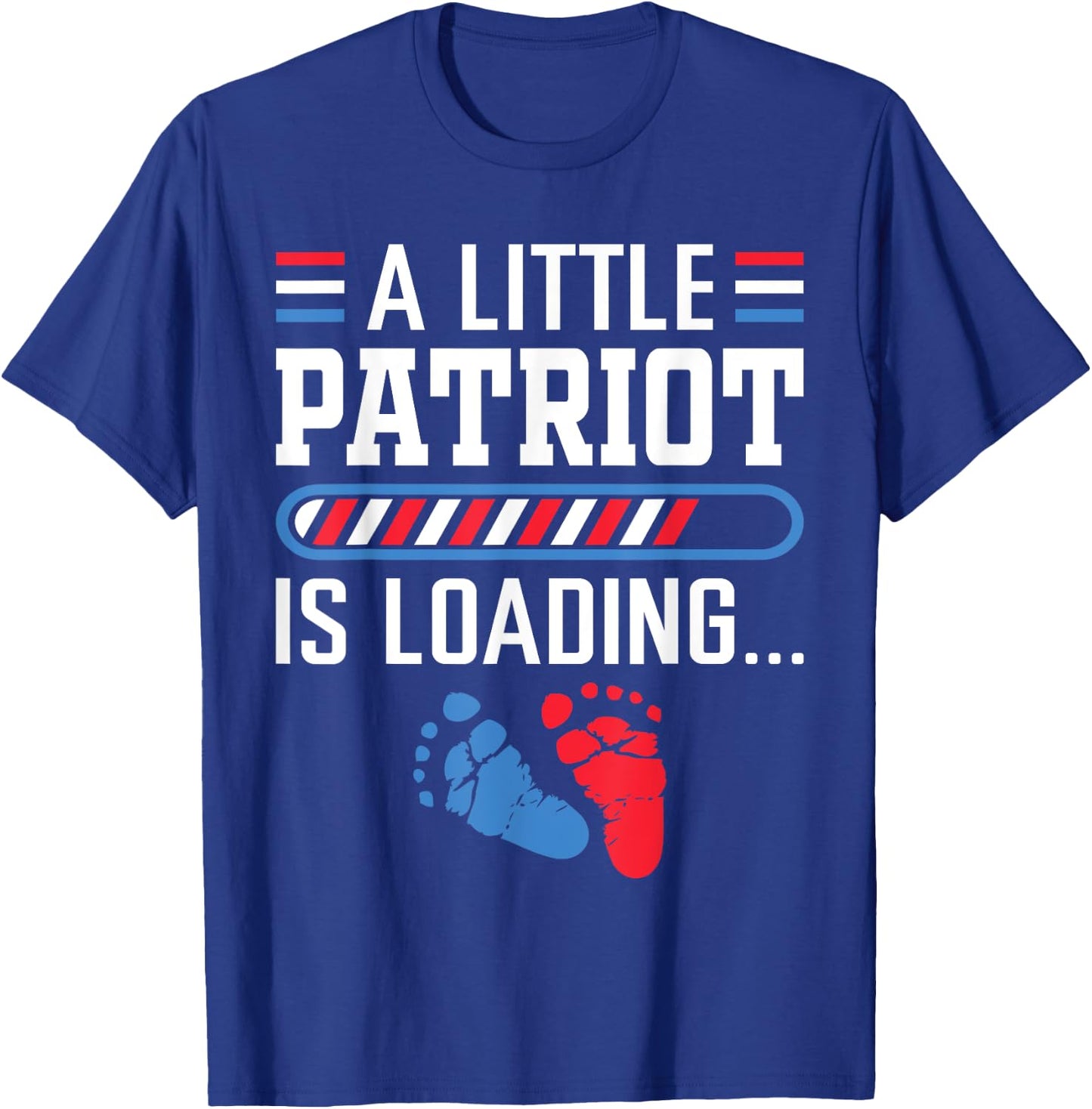 A Little Patriot Loading 4th of July Pregnancy Announcement T-Shirt - T-Shirt | Royal