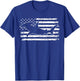Hammerhead Shark US Flag Independence Day T-Shirt - T-Shirt | Royal