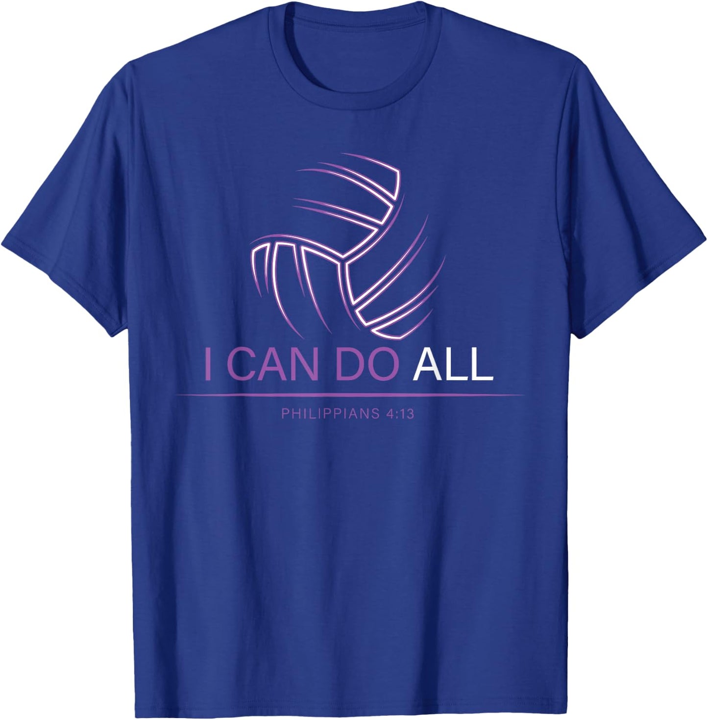 Philippians 4:13 Christian Volleyball I Can Do All Things T-Shirt - T-Shirt | Royal