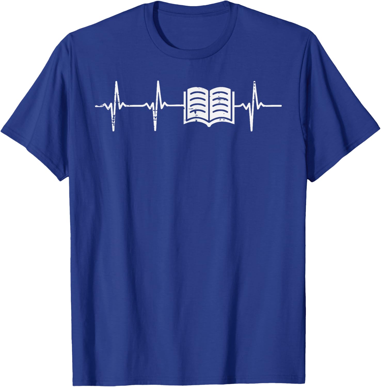 Heartbeat Book Reading Bookworm Librarian Teacher Men Women T-Shirt - T-Shirt | Royal