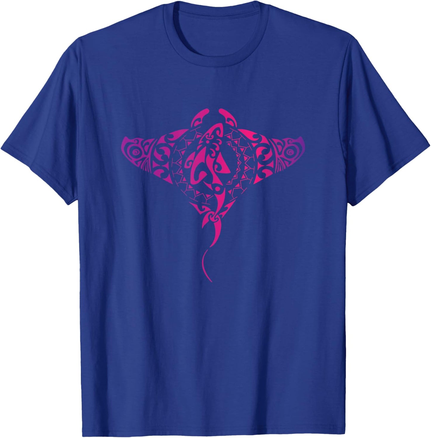 Hawaii Tribal Manta Ray Hawaiian Shirt Shark Lover T-Shirt - T-Shirt | Royal