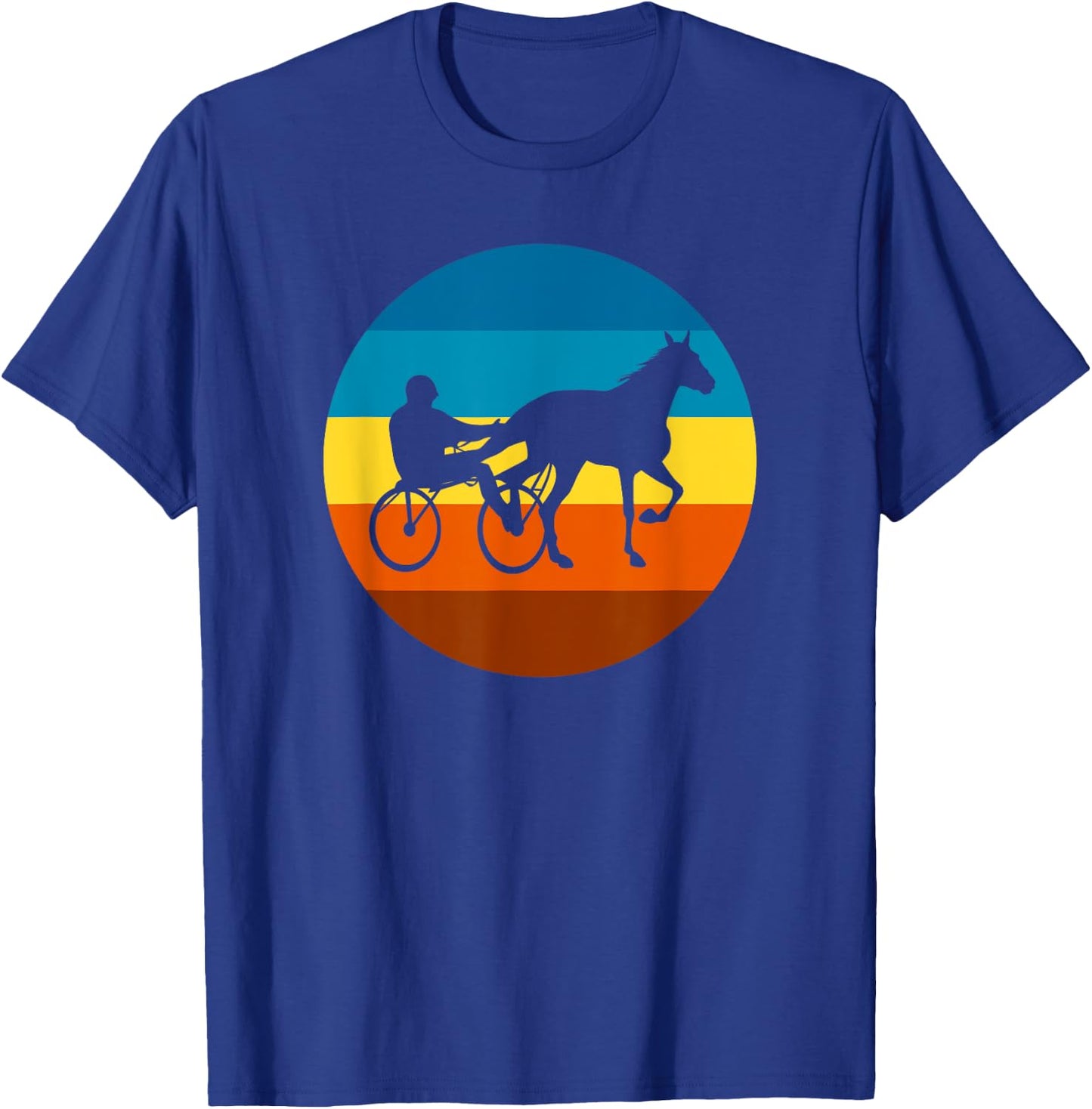 Harness Racing Retro Sunset Horse Race - Harness Racers T-Shirt - T-Shirt | Royal