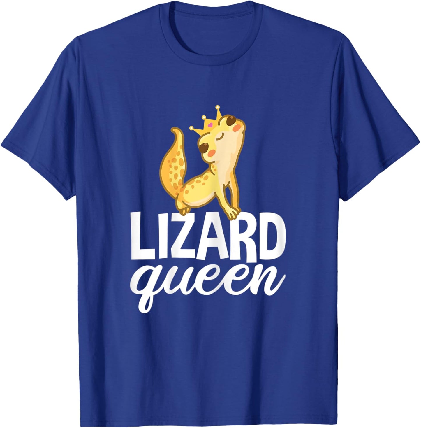 Lizard Queen Funny Cute Gecko Reptile Lover T-Shirt - T-Shirt | Royal