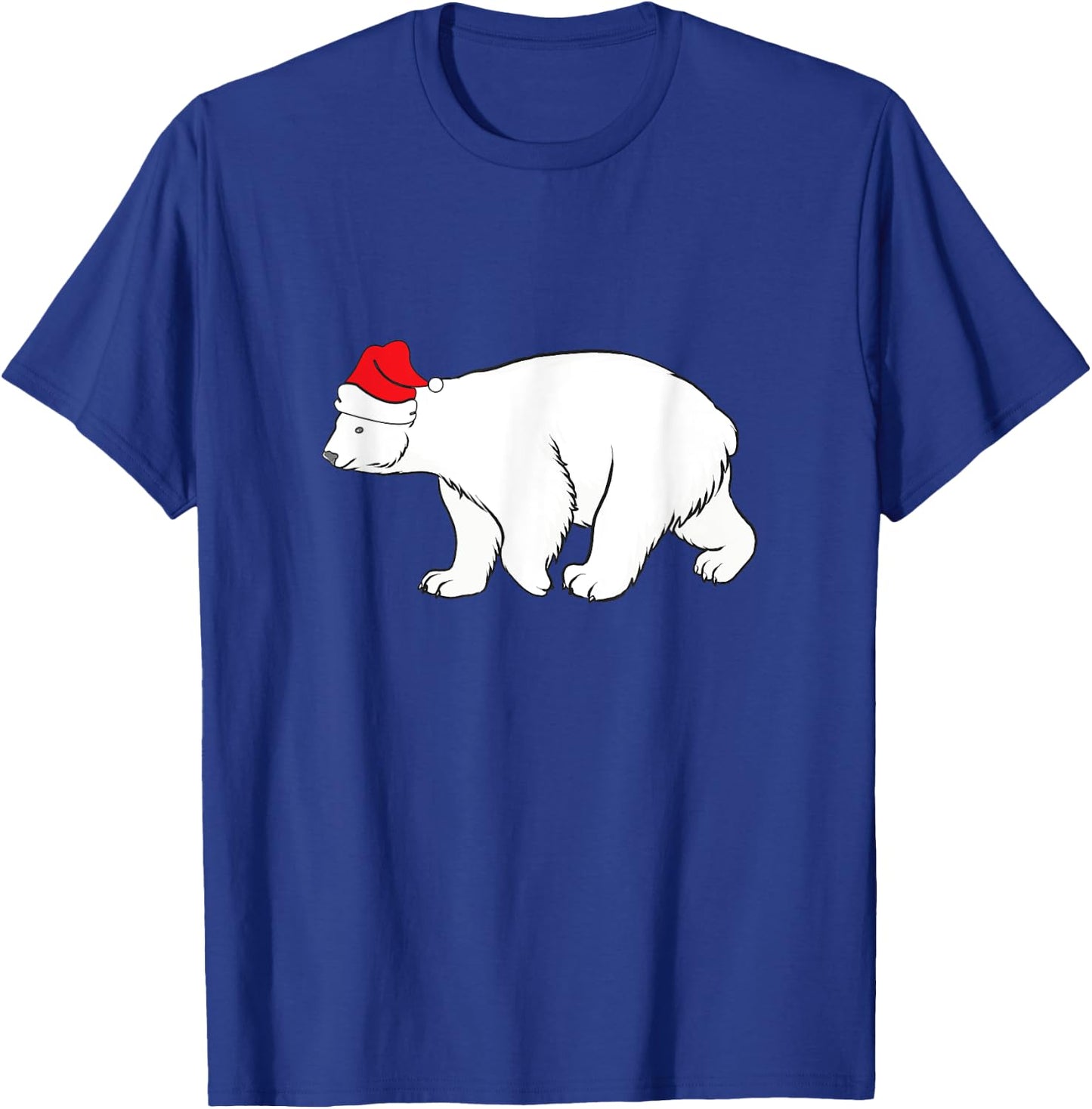 Polar Bear With Santa Hat Xmas Winter Christmas Pajama T-Shirt - T-Shirt | Royal