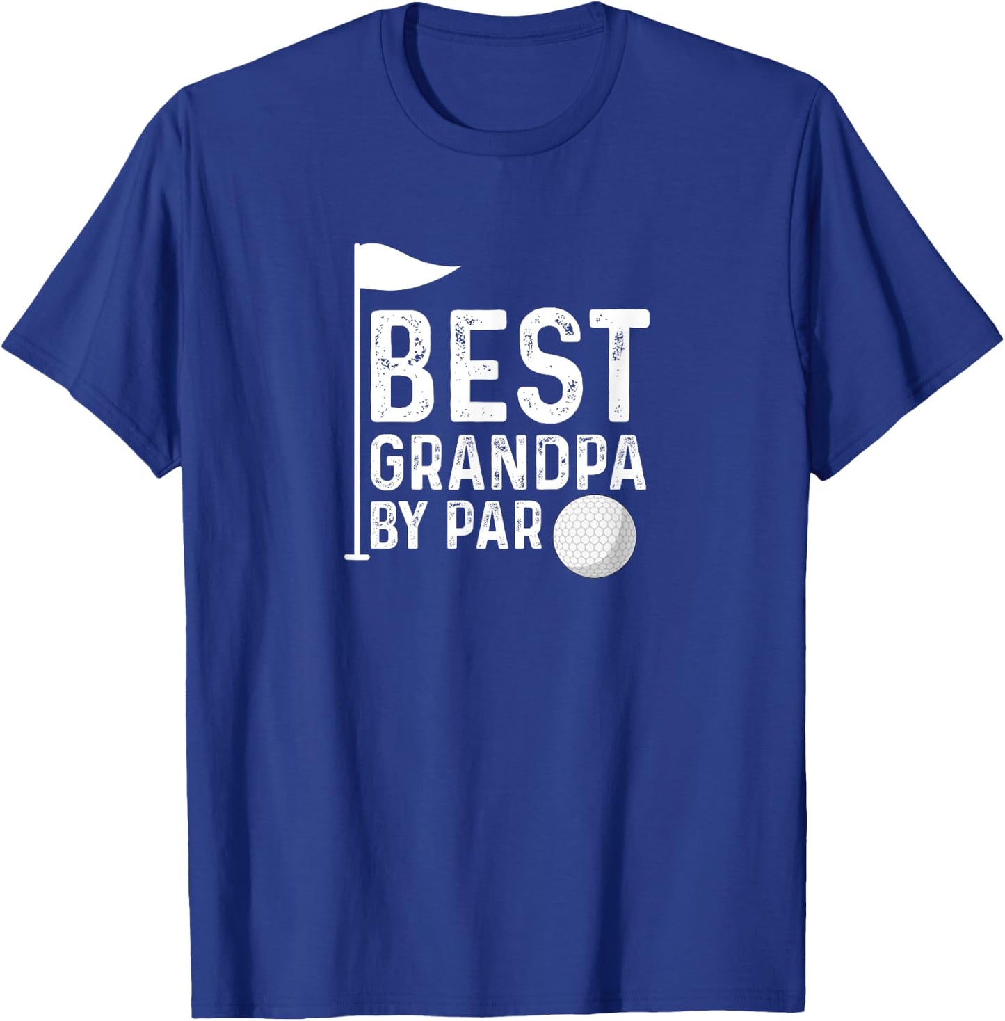 Best Grandpa By Par Father's Day Golf Grandad Golfing T-Shirt - T-Shirt | Royal