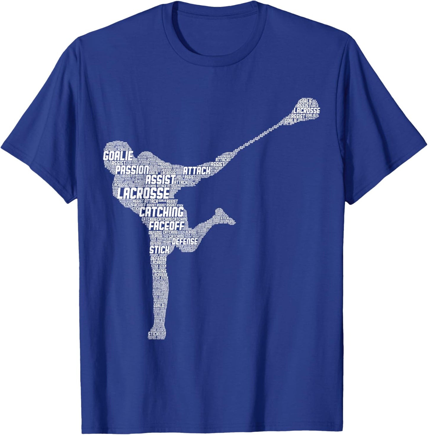 Lacrosse Player Youth Kids Boys Men T-Shirt - T-Shirt | Royal