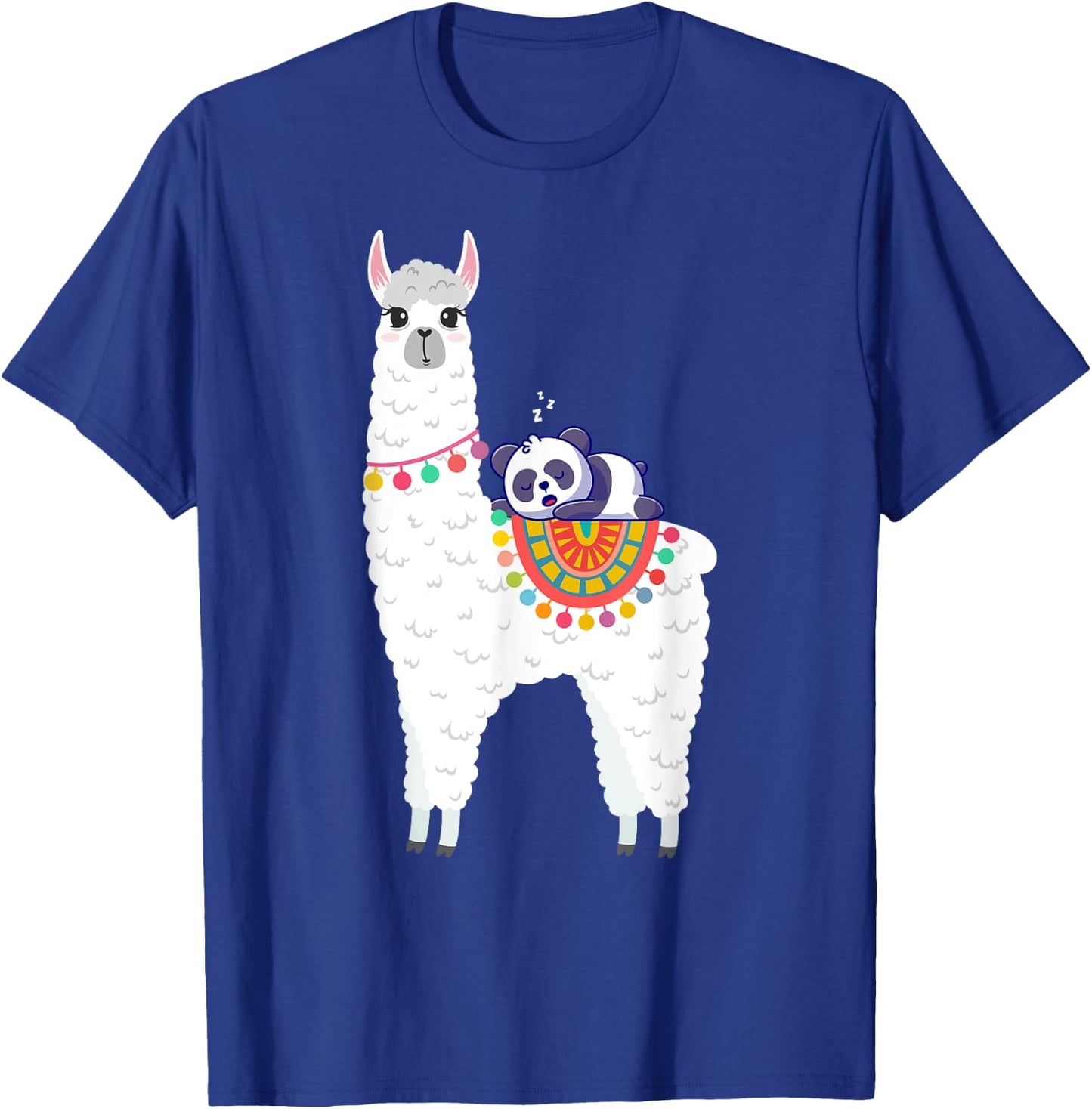 Llama & Panda Sleeping Shirt, Pajama Nightwear Nightgown T-Shirt - T-Shirt | Royal