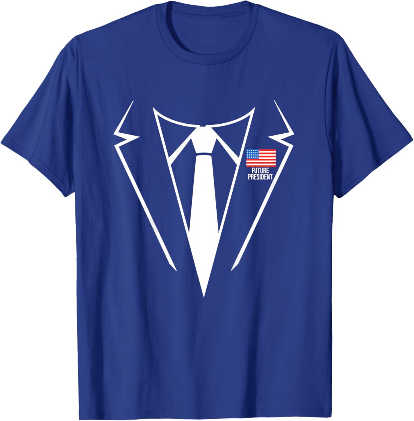 Future President Costume Suit Tux American Flag Patriotic Kids T-Shirt - T-Shirt | Royal