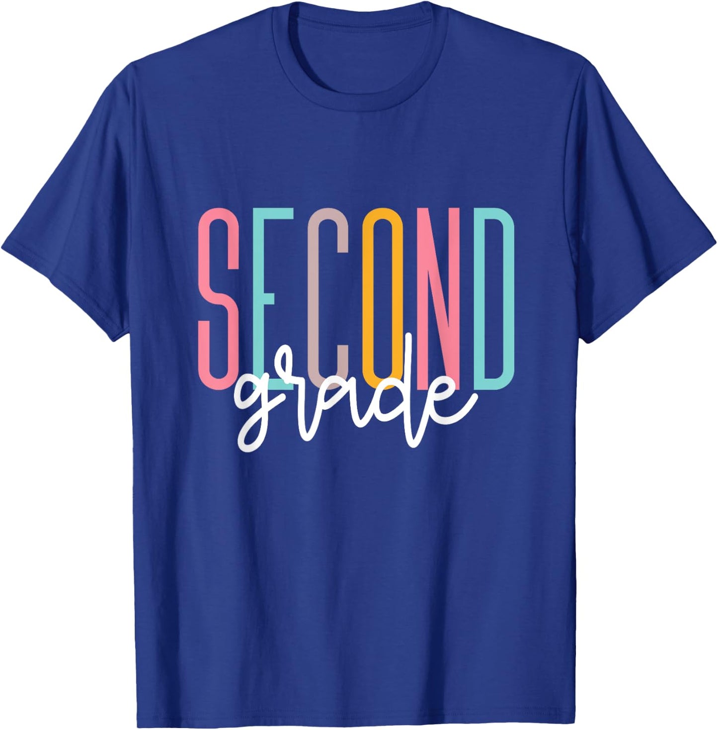 Second Grade Girls Boys Teacher Team 2nd Grade Squad T-Shirt - T-Shirt | Royal