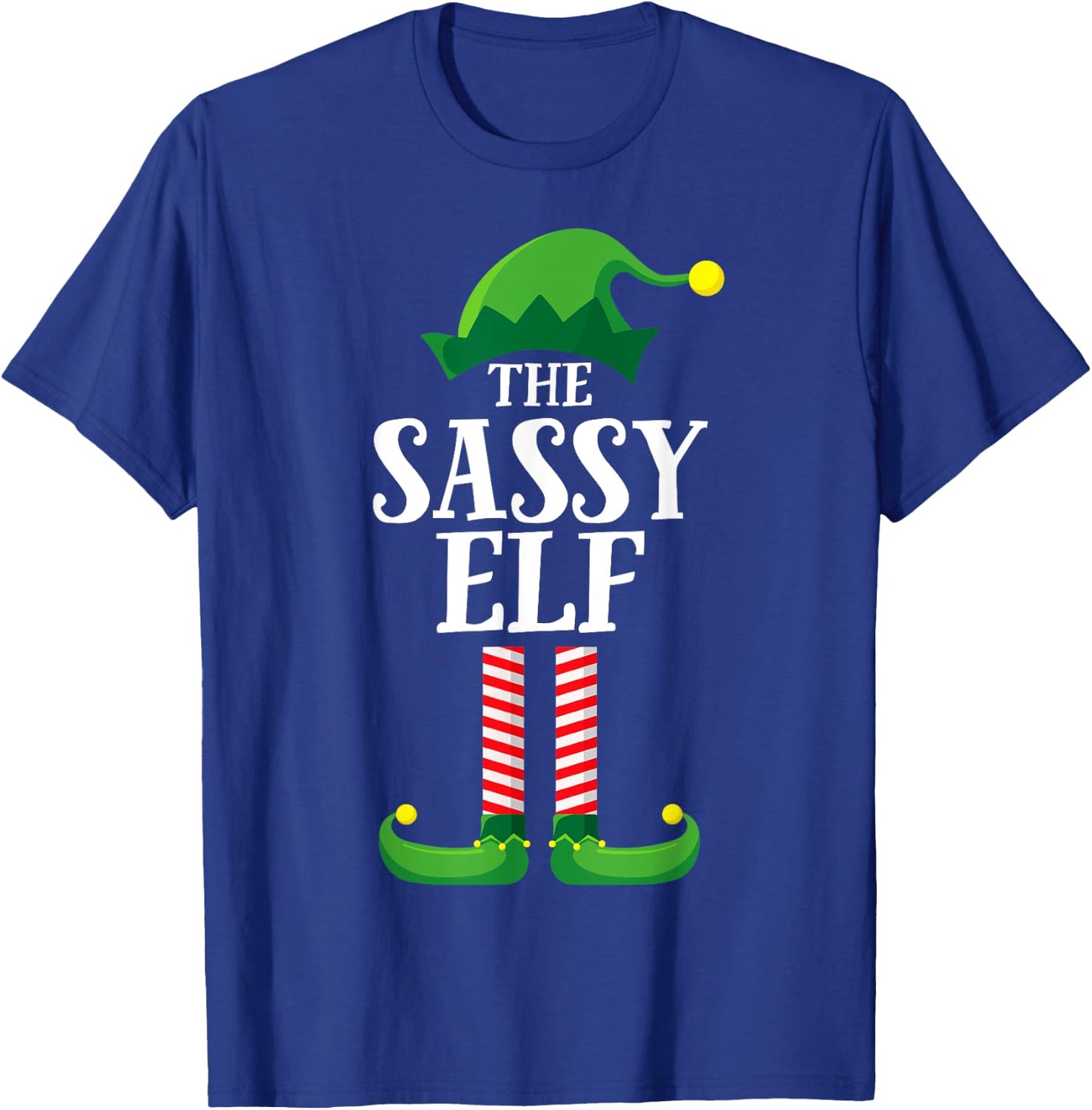 Sassy Elf Matching Family Group Christmas Party Pyjamas T-Shirt - T-Shirt | Royal