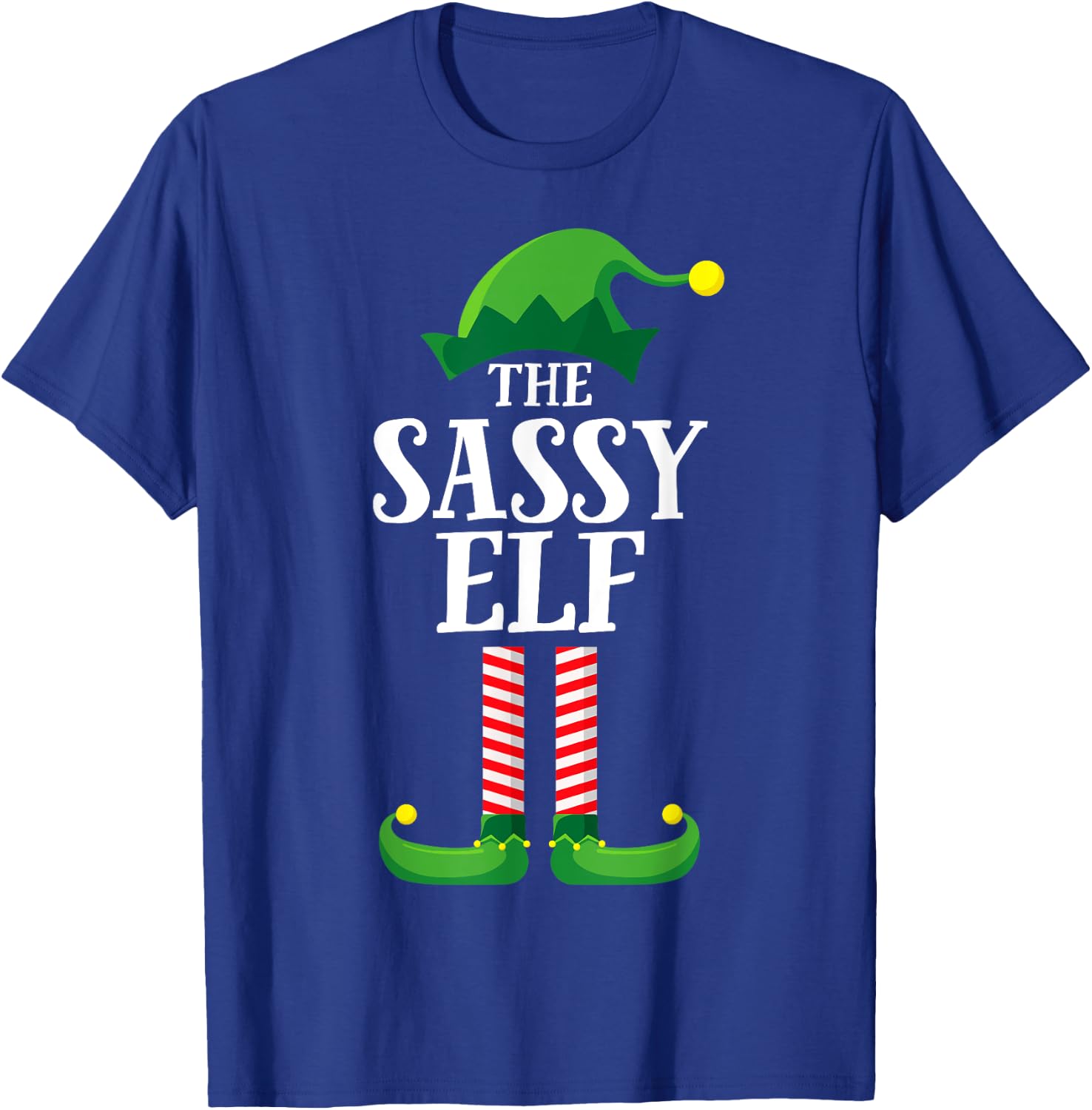 Sassy Elf Matching Family Group Christmas Party Pyjamas T-Shirt - T-Shirt | Royal