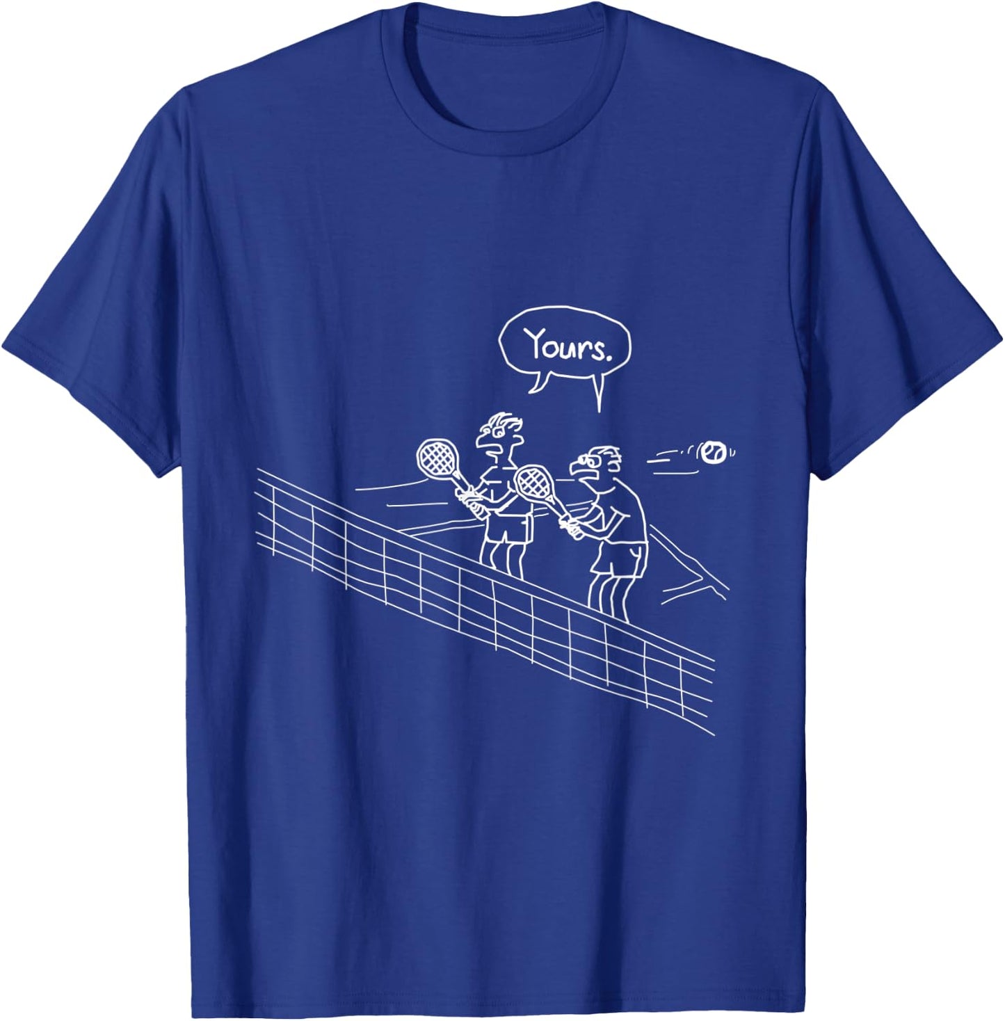 YOURS!! | Funny double tennis motif as a present fun gift T-Shirt - T-Shirt | Royal
