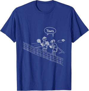 YOURS!! | Funny double tennis motif as a present fun gift T-Shirt - T-Shirt | Royal