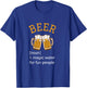 Beer noun magic water for fun people funny bar club holiday T-Shirt - T-Shirt | Royal