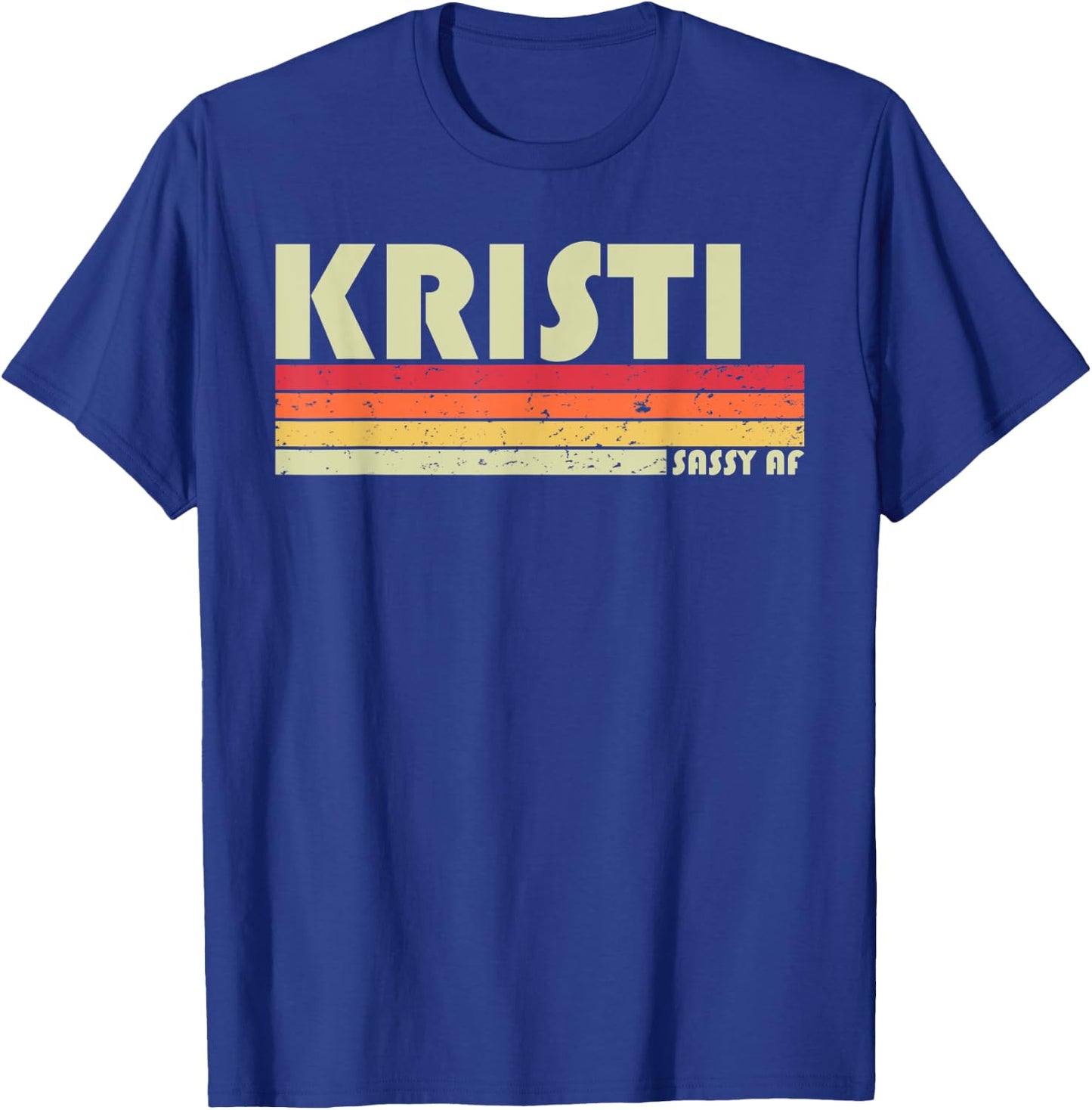 KRISTI Gift Name Personalized Retro Vintage 80s 90s Birthday T-Shirt - T-Shirt | Royal