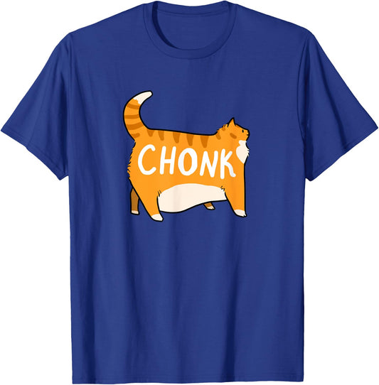 Funny Chonky Orange Tabby Cat Design T-Shirt - T-Shirt | Royal
