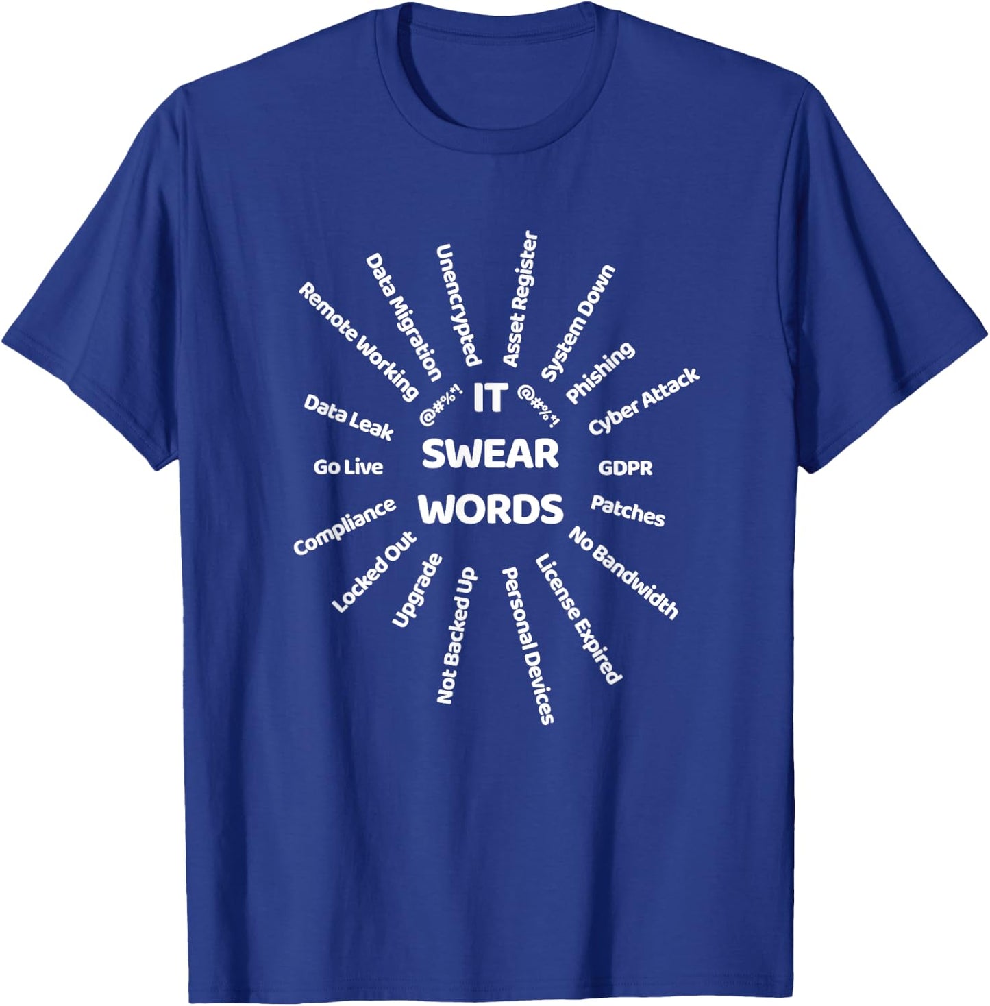 IT Service Desk Information Technology Words Meme Women Men T-Shirt - T-Shirt | Royal