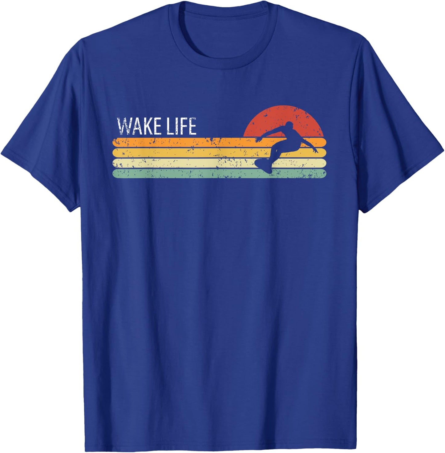 Wakesurfing Life Wakesurf Wakesurfer Vintage Retro Wake Surf T-Shirt - T-Shirt | Royal