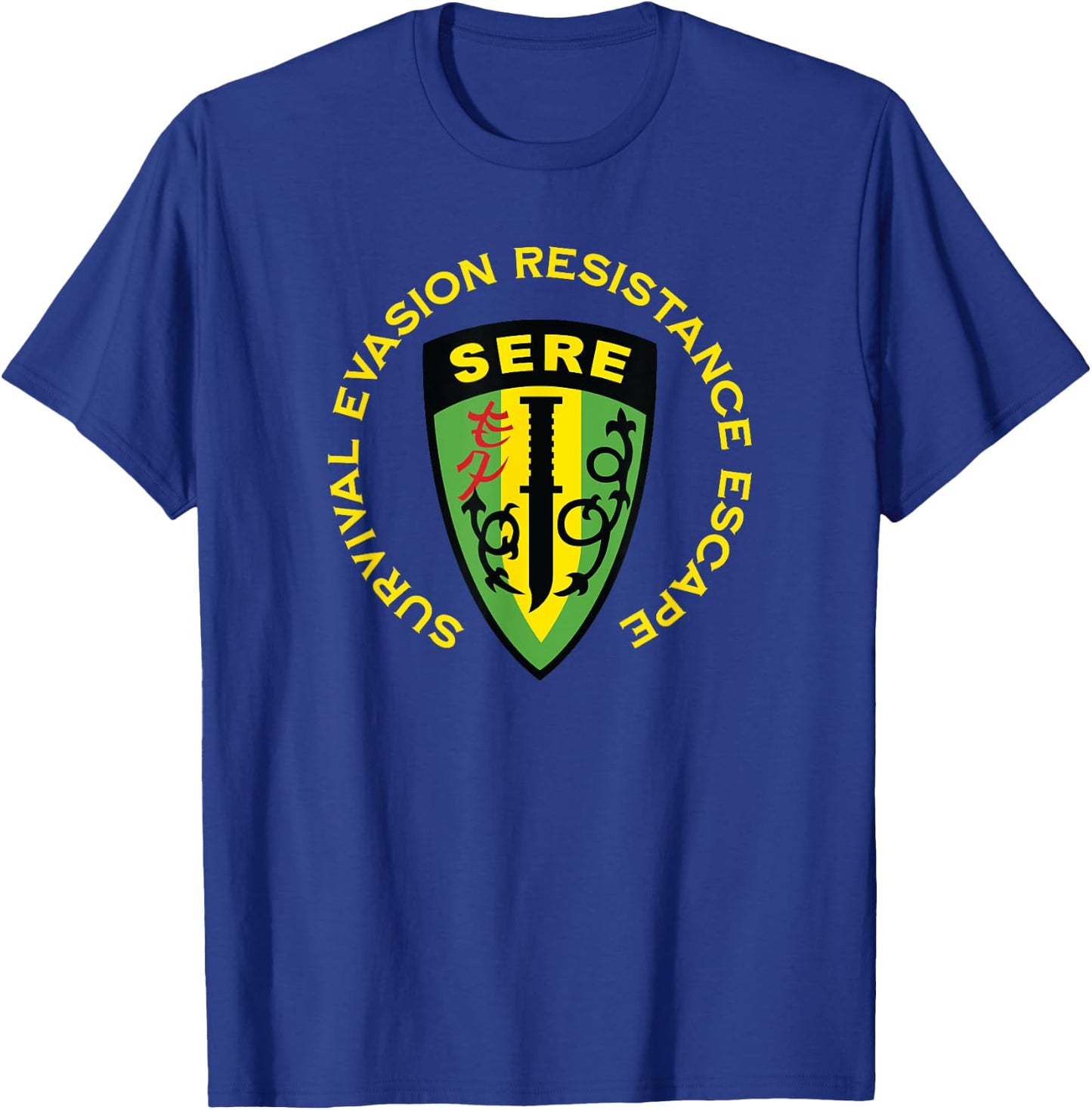 SERE Survival Evasion Resistance Escape School T-Shirt - T-Shirt | Royal