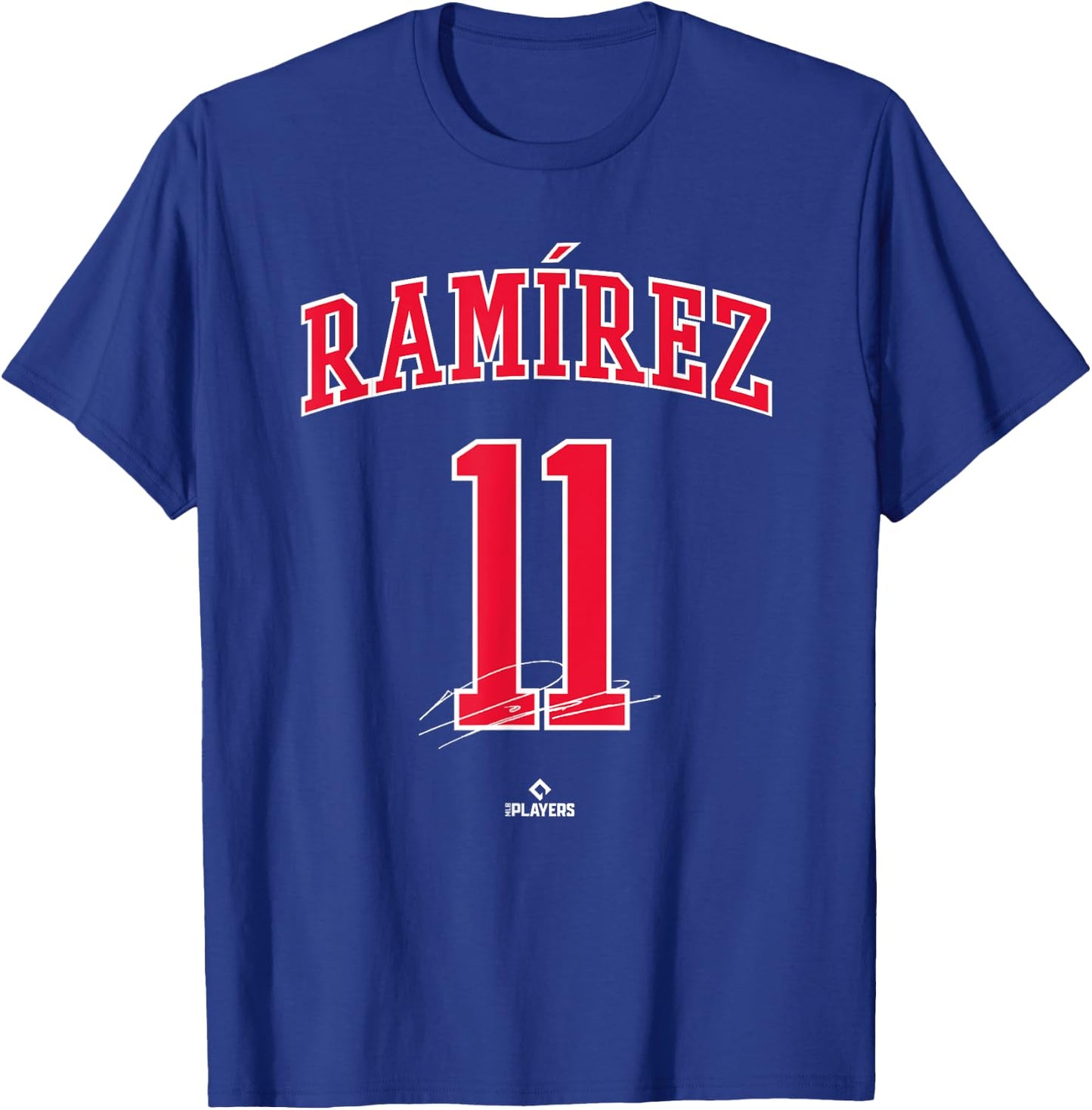 Jose Ramirez Cleveland Baseball Player MLBPA Baseball Fan T-Shirt - T-Shirt | Royal