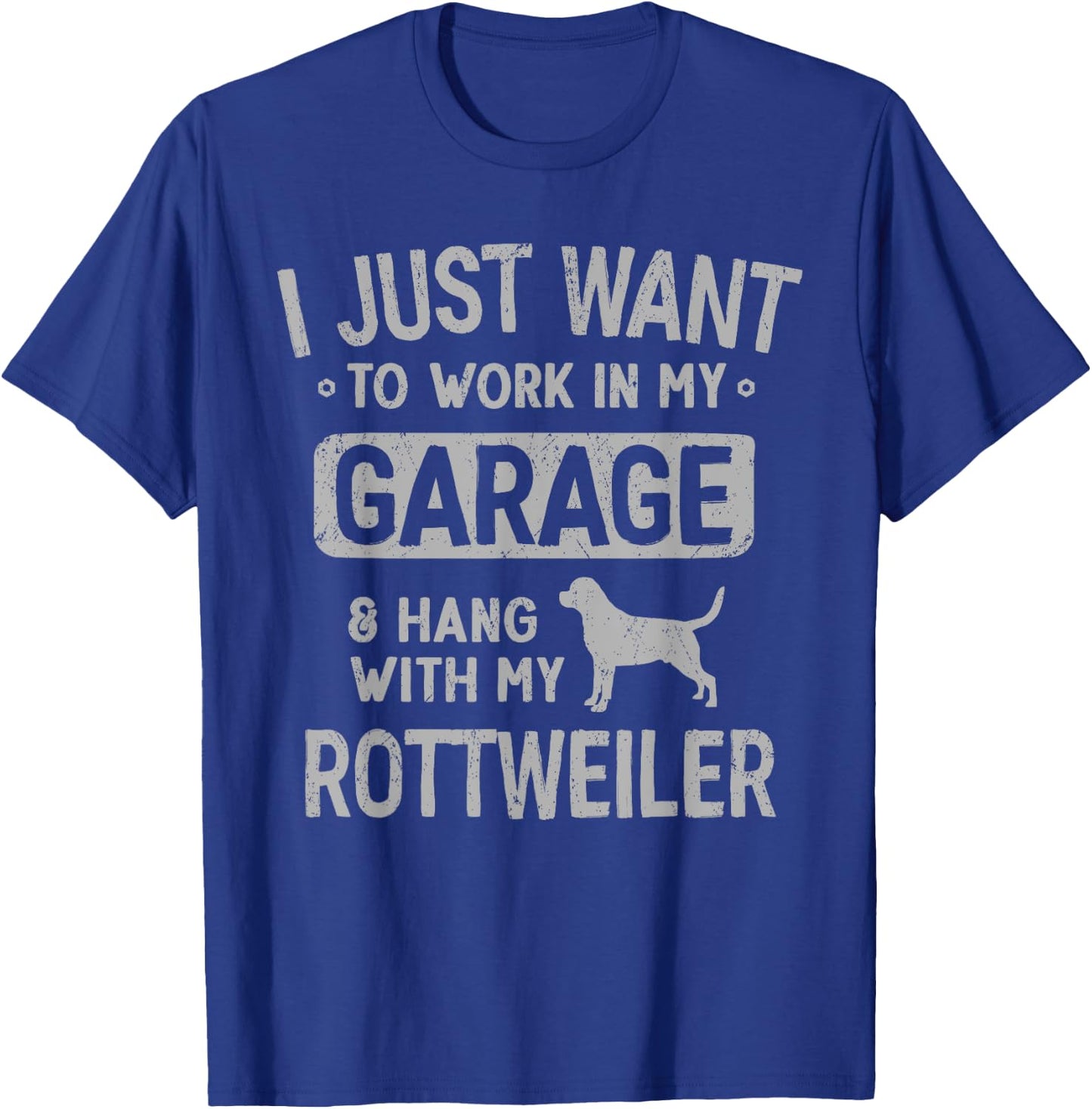 Funny Rottweiler Rottie Dad Garage Men Hang With T-Shirt - T-Shirt | Royal