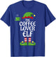 Coffee Lover Elf Family Matching Group Christmas T-Shirt - T-Shirt | Royal