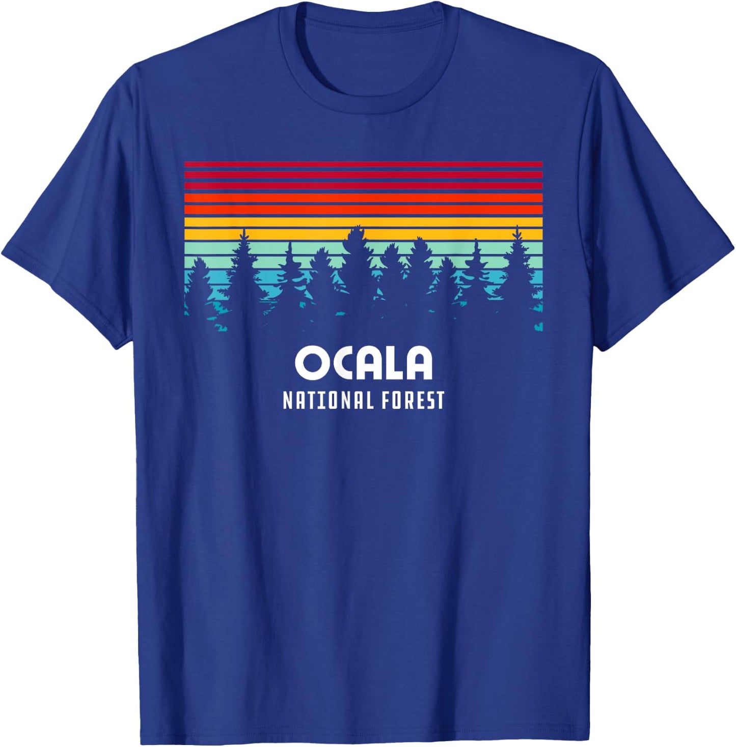 Retro Sunset Ocala National Forest Ocala Florida T-Shirt - T-Shirt | Royal