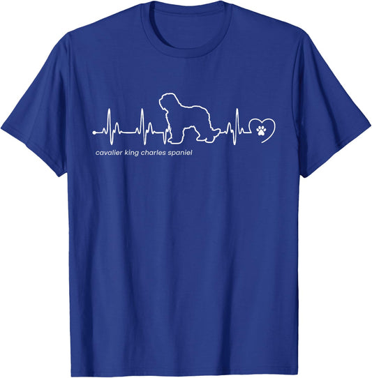 Heartbeat Cavalier King Charles Spaniel T-Shirt - T-Shirt | Royal