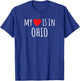 MY HEART IS IN OHIO Cute American State T-Shirt - T-Shirt | Royal