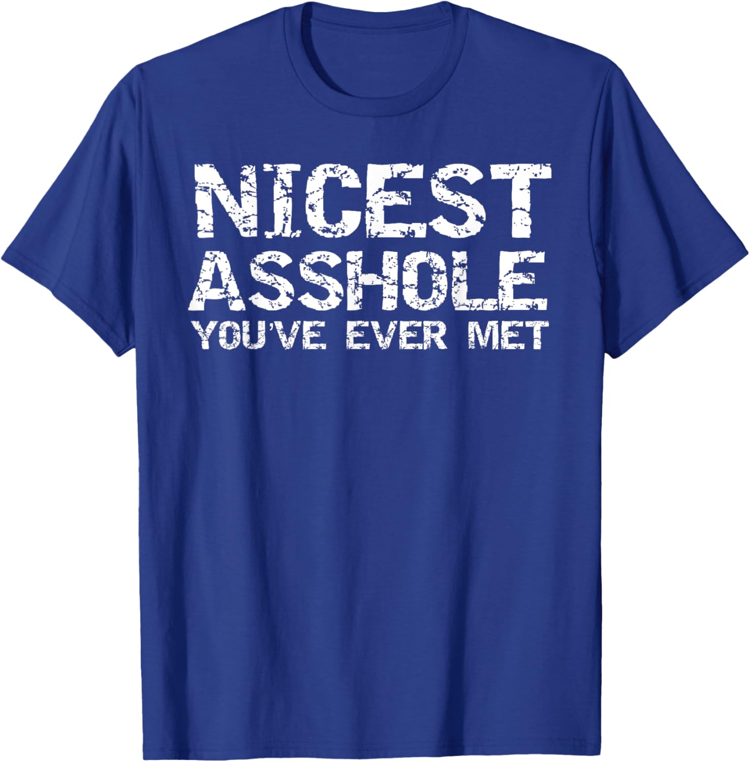 Funny Jerk Gift Fun Gag Joke Nicest Asshole You've Ever Met T-Shirt - T-Shirt | Royal