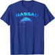 NASSAU BAHAMAS Dolphin Beach Lover Vintage Vacation Souvenir Men Women Girls Kids T-Shirt - T-Shirt | Royal