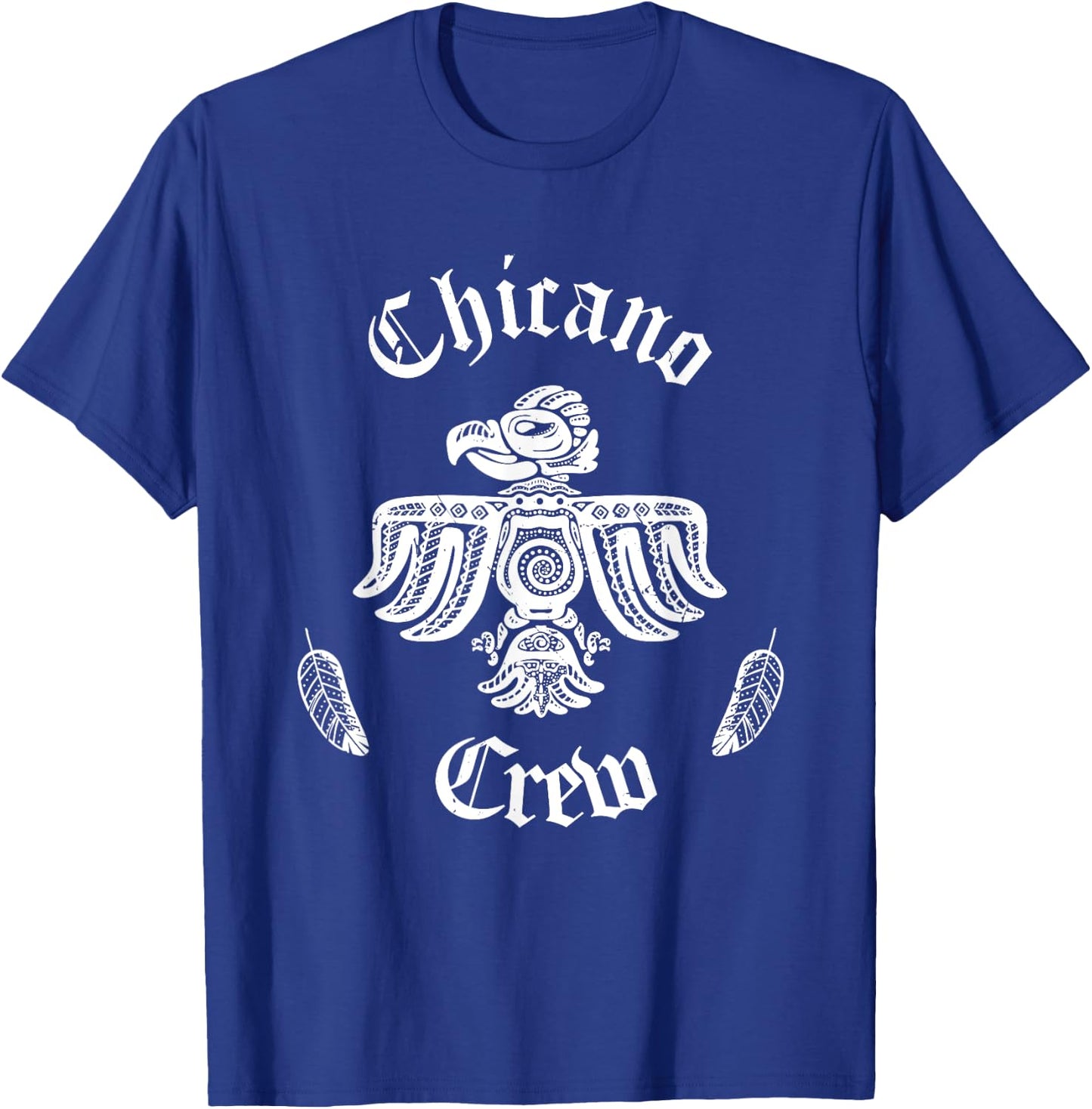 Chicano Crew Shirt | Mexican Huelga Bird Shirt Chicano T-Shirt - T-Shirt | Royal