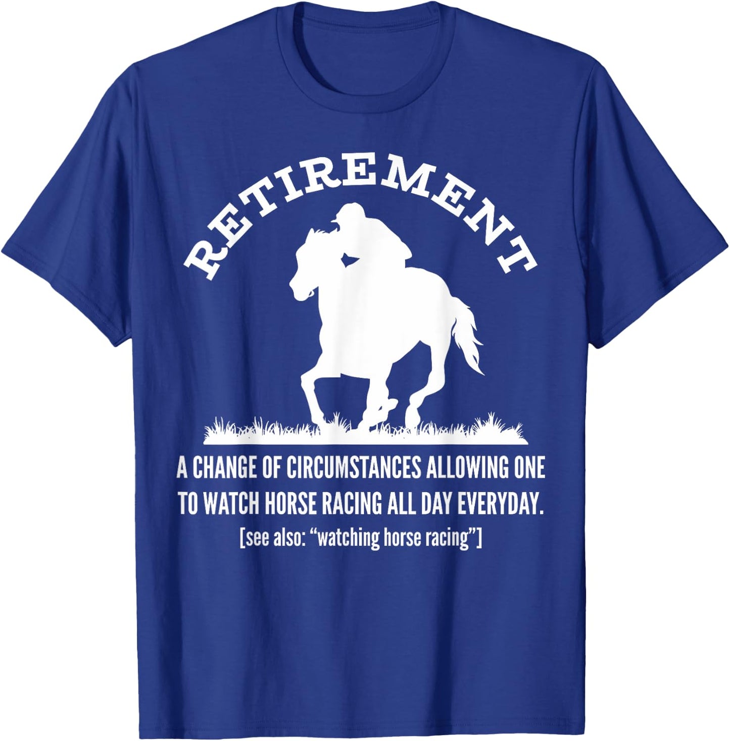 Funny Horse Racing Retirement Vintage KY Derby Horse T-Shirt - T-Shirt | Royal